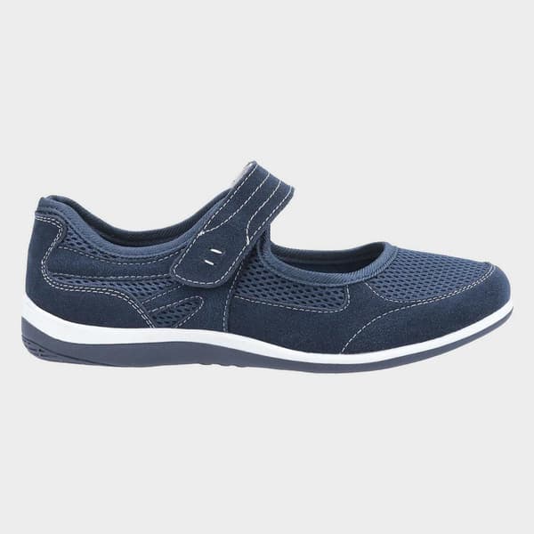 Fleet & Foster Dam/Dam Morgan Touch Fastening Mockaskor i mocka Navy 6 UK
