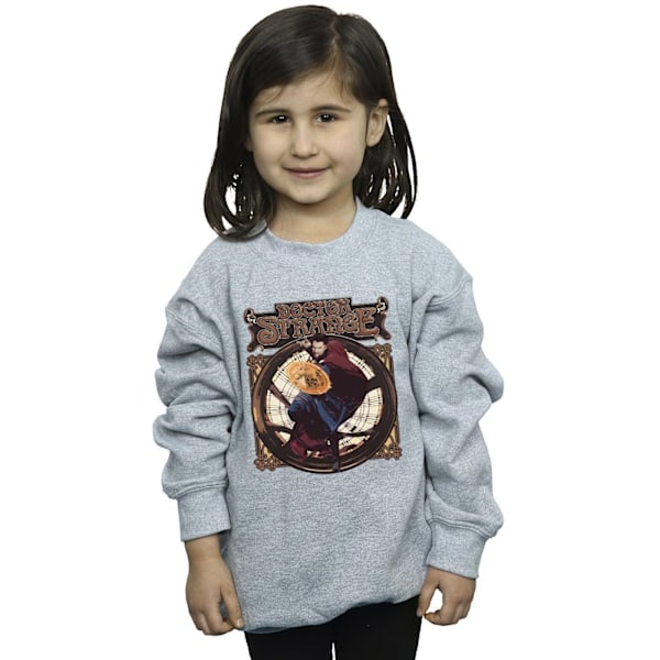 Marvel Girls Doctor Strange Circle Sweatshirt 5-6 år Sport Sports Grey 5-6 Years