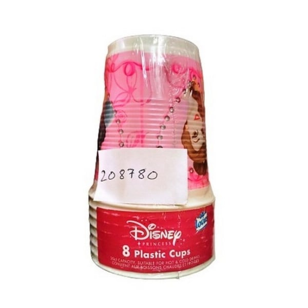 Disney Princess Plast Party Cup (Pack med 8) One Size Rosa Pink One Size