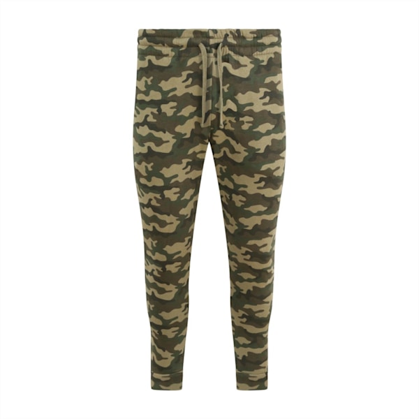 AWDis Hoods Herr Tapered Joggingbyxor 2XL Grön Camo Green Camo 2XL