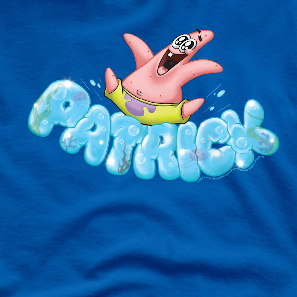 SvampBob Fyrkant Herr Happy Go Lucky Patrick Stjärna T-shirt Royal Blue 4XL