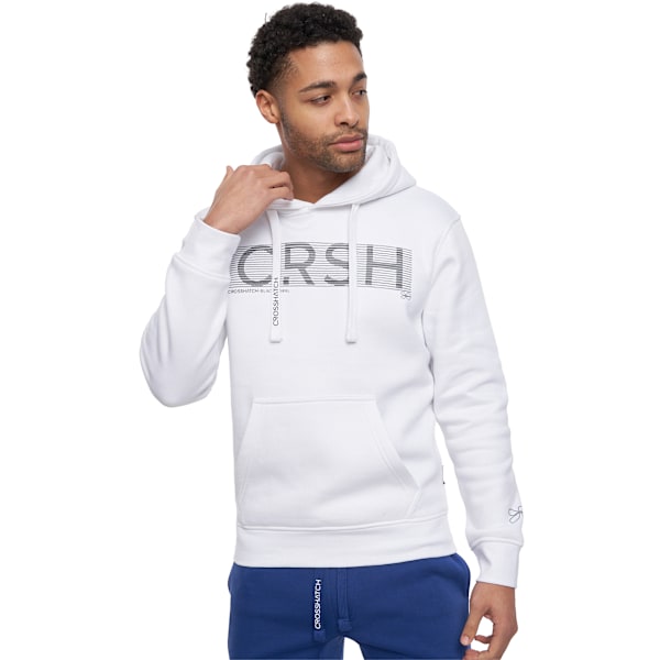 Crosshatch Herr Goldsbury Hoodie XL Vit White XL