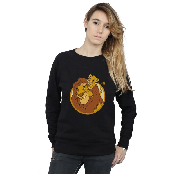 Disney Dam/dam Lejonkungen Mufasa och Simba tröja Black M