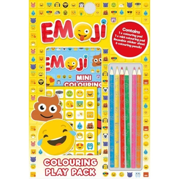 Emoji Mini Coloring Set One Size Flerfärgad Multicoloured One Size