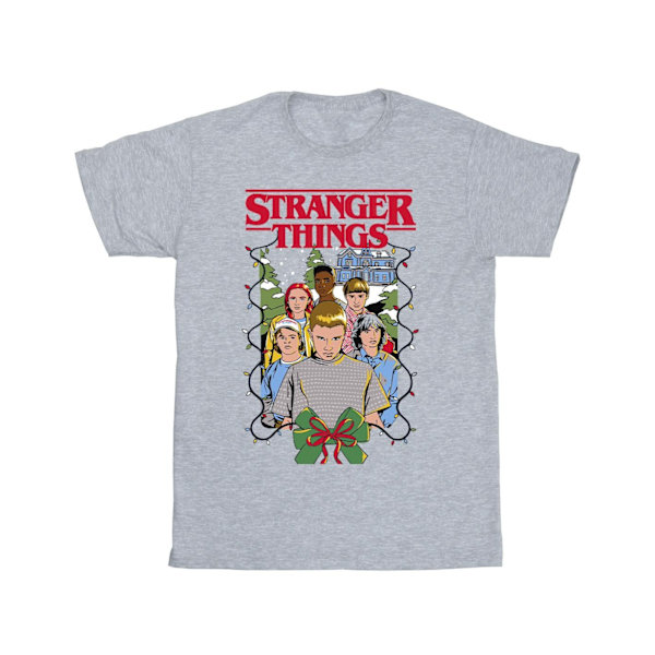 Netflix Girls Stranger Things Jul Affisch Bomull T-shirt 1 Sports Grey 12-13 Years