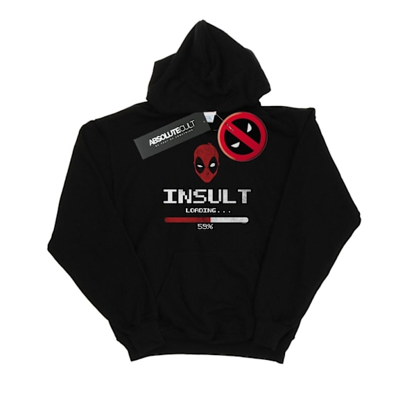 Marvel Dam/Kvinnor Deadpool Insult Loading Hoodie L Svart Black L