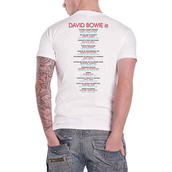 David Bowie Unisex Vuxen Bowie Is Back Print T-Shirt XXL Vit White XXL