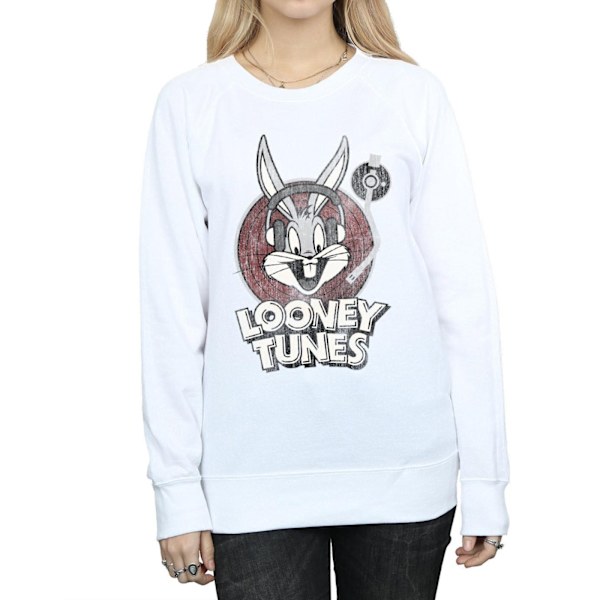 Looney Tunes Dam/Damer Bugs Bunny Logotyp Sweatshirt M Vit White M