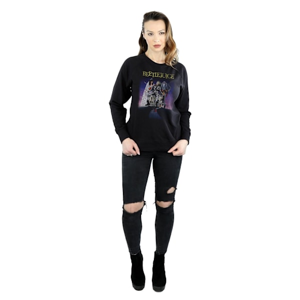 Beetlejuice Dam/Damer Distressed Poster Sweatshirt M Svart Black M