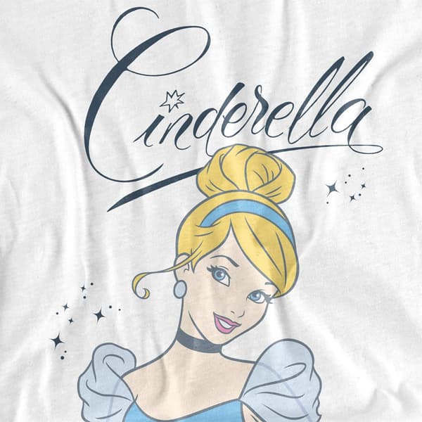 Cinderella Unisex Vuxen Script T-Shirt S Vit White S