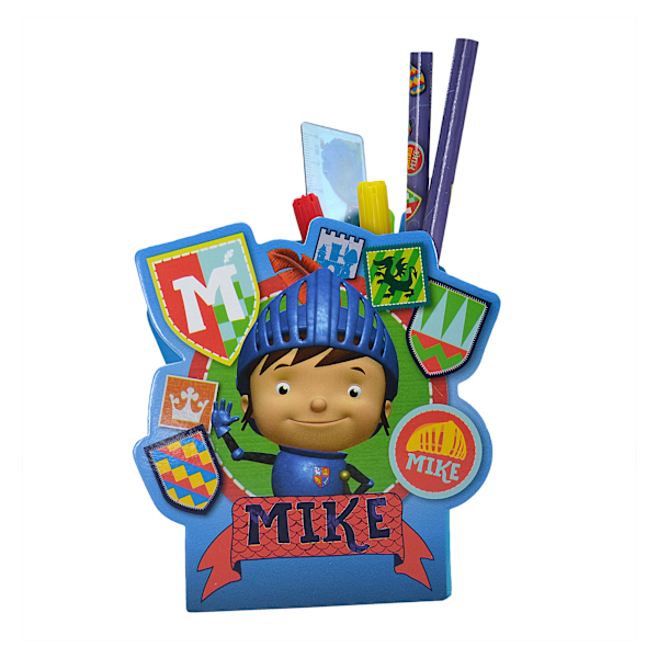 Mike The Knight Plast Skrivbordsset En Storlek Flerfärgad Multicoloured One Size