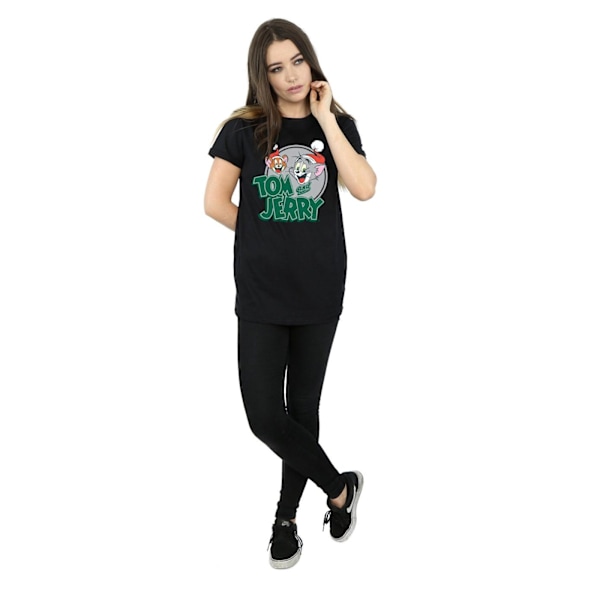 Tom And Jerry Dam/Damer Julhälsningar Bomull Pojkvän Black XXL