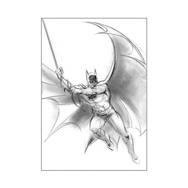 Batman Swoop Print 50cm x 40cm Vit/Svart White/Black 50cm x 40cm