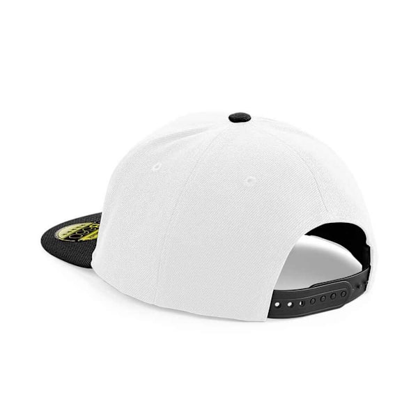 Beechfield Original Flat Peak Snapback Cap One Size Vit/Svart White/Black One Size