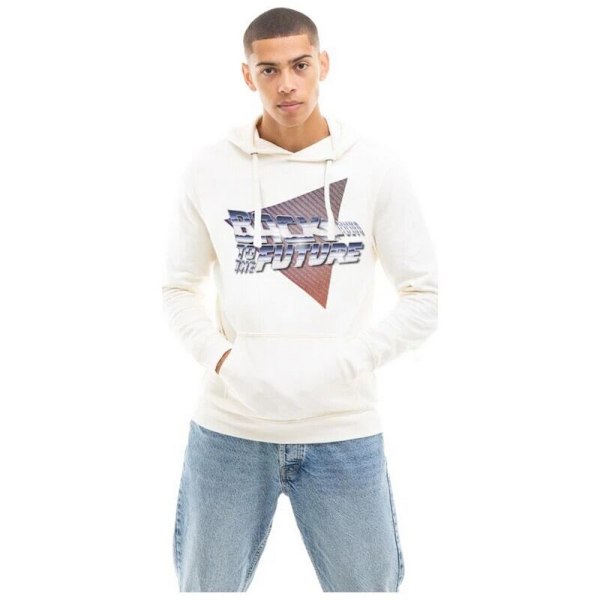 Back To The Future Herr Chrome Logo Hoodie M Ecru Ecru M