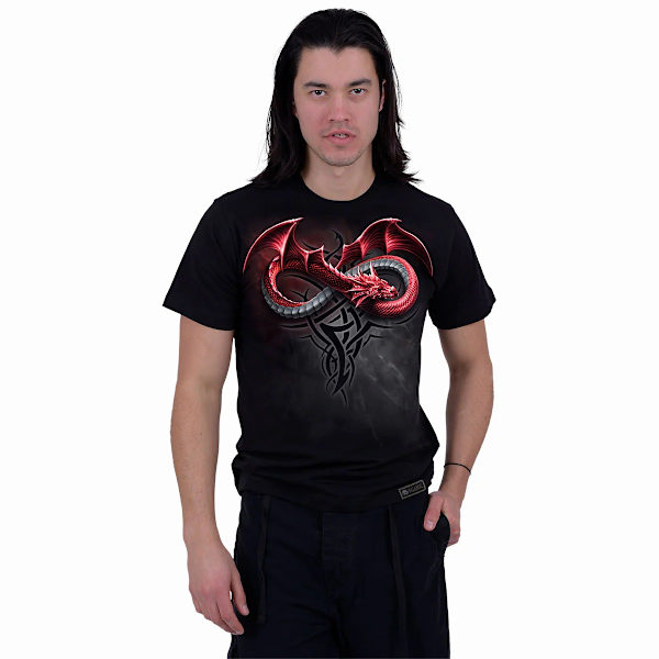 Spiral Direct Unisex Vuxen Infinity Dragons T-shirt med Korta Ärmar Black M