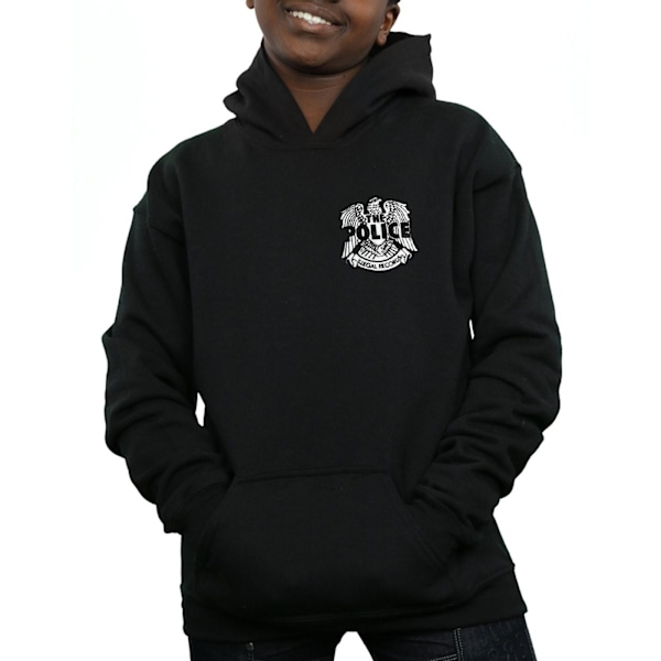 The Police Boys Illegal Records Eagle Chest Hoodie 5-6 år Bl Black 5-6 Years