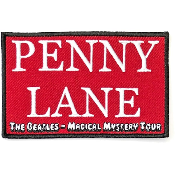 The Beatles Penny Lane vävd patch One Size röd/vit Red/White One Size