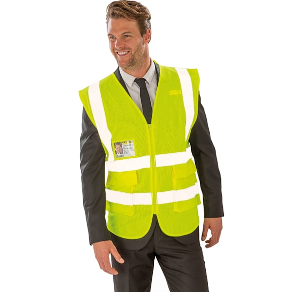SAFE-GUARD By Result Unisex Vuxen Executive Säkerhetsväst L Fluor Fluorescent Yellow L