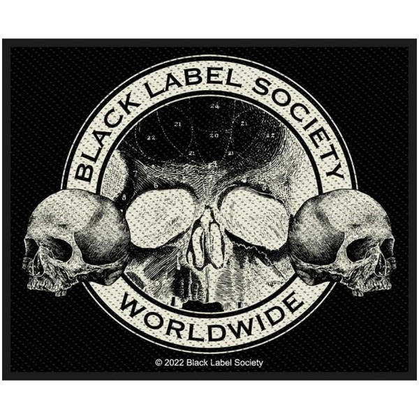 Black Label Society Worldwide Skull Patch One Size Black Black One Size