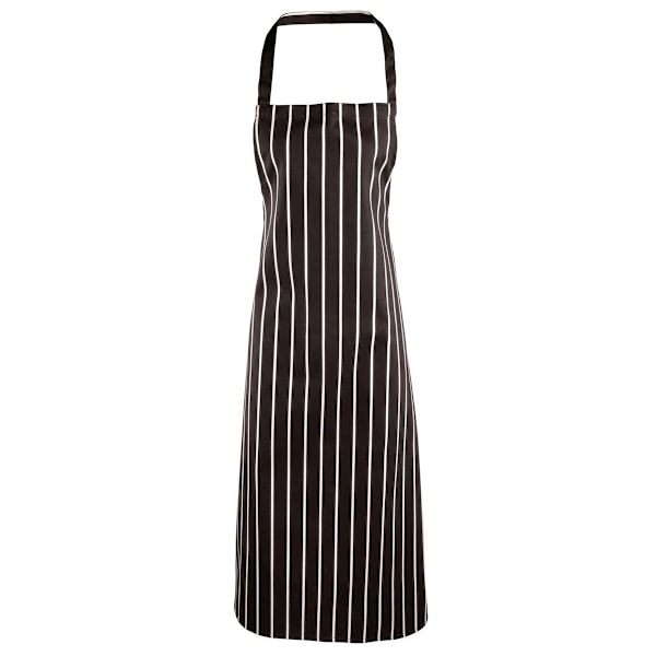 Premier Stripe Förkläde One Size Svart/Vit Black/White One Size
