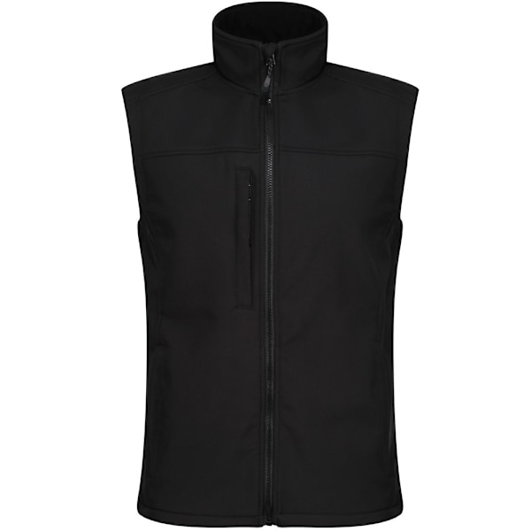 Regatta Herr Flux Softshell Bodywarmer / Ärmlös Jacka Vattenavvisande All Black XXL