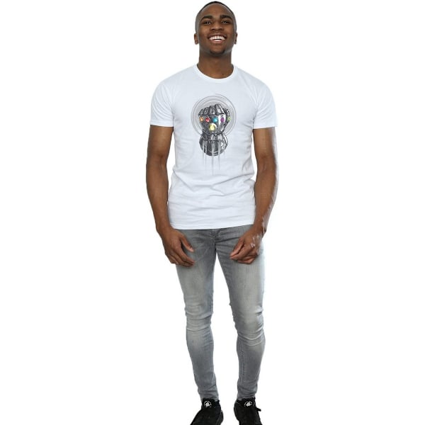 Avengers Infinity War Herr Gauntlet Bomull T-shirt 3XL Vit White 3XL