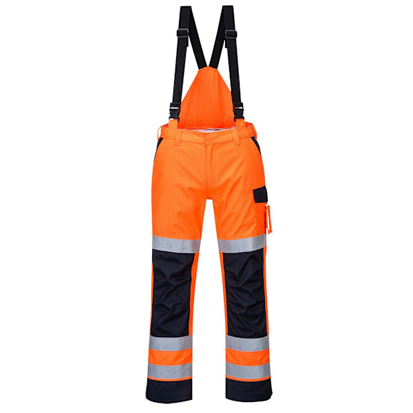 Portwest Herr Multi Norm Modaflame Vattentäta Byxor XL Orang Orange/Navy XL