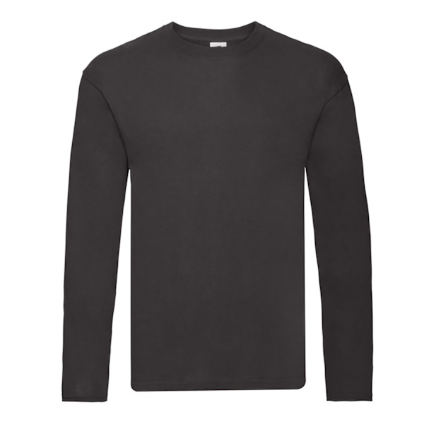 Fruit of the Loom Iconic 150 Classic långärmad T-shirt för män Black S