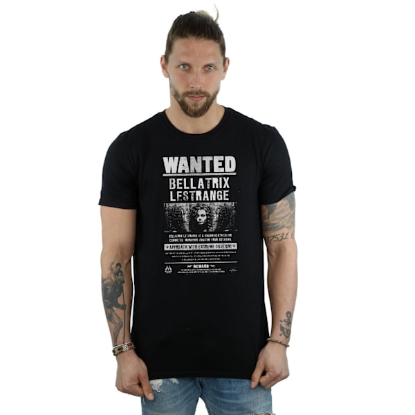 Harry Potter Herr Bellatrix Lestrange Wanted Poster Bomull T-shirt Black 3XL