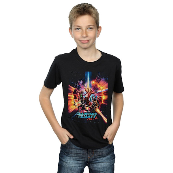Marvel Studios Pojkar Guardians Of The Galaxy Vol. 2 Poster T-shirt Black 5-6 Years