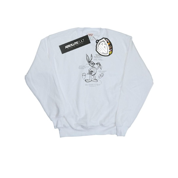 Looney Tunes Herr Bugs Bunny Ritinstruktioner Sweatshirt 4XL White 4XL