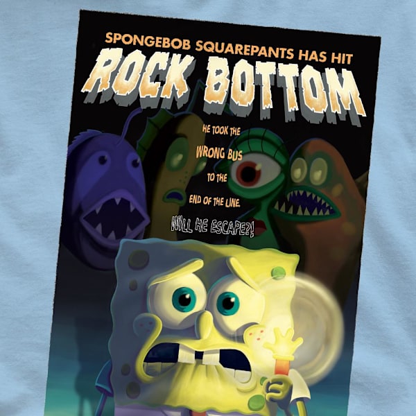 SvampBob Fyrkant Herr Rock Bottom T-Shirt L Ljusblå Light Blue L