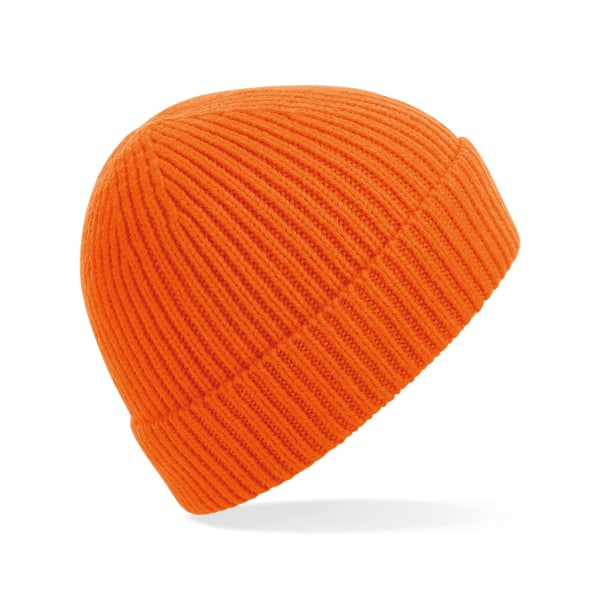 Beechfield Engineered Knit Ribbed Beanie One Size Orange Orange One Size