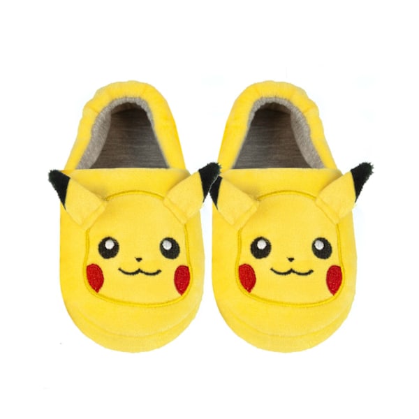 Pokemon Barn/Barn Pikachu 3D Tofflor 1 UK Gul/Heather Yellow/Heather Grey/Black 1 UK