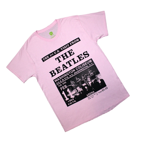 The Beatles Unisex Vuxen Washington ´64 Promo T-Shirt XL Rosa/B Pink/Black XL