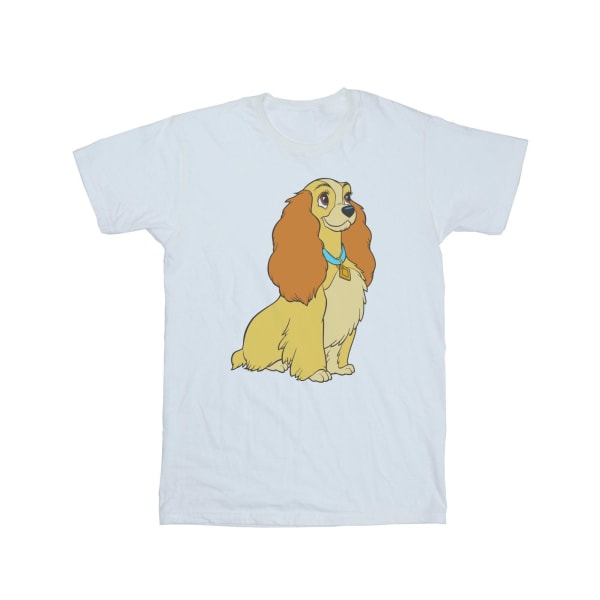 Disney Girls Lady And The Tramp Lady Spaghetti Heart Cotton T-S White 12-13 Years