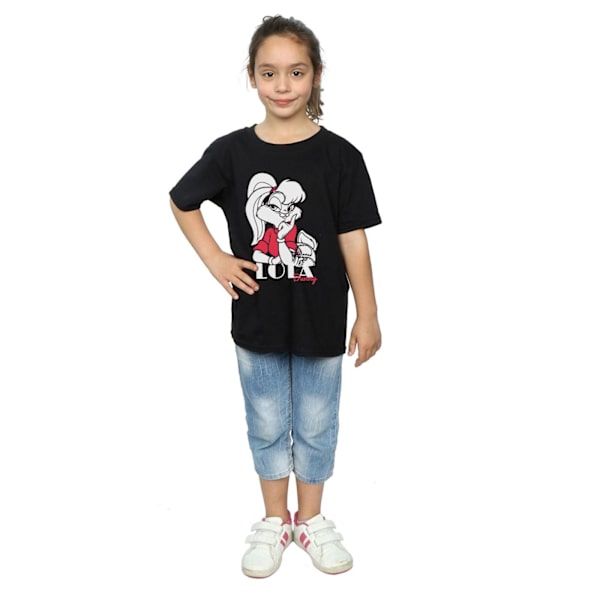 Looney Tunes Girls Lola Bunny Bomull T-shirt 7-8 år Svart Black 7-8 Years