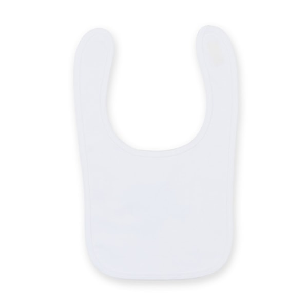 Larkwood Baby Unisex Enfärgad & Kontrast Haklapp (2-pack) One Size White One Size
