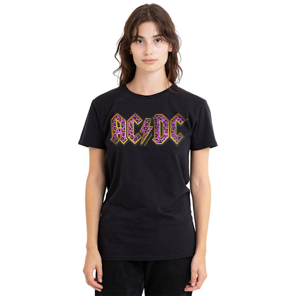 AC/DC Unisex Vuxen Djurmönstrad T-shirt M Svart Black M