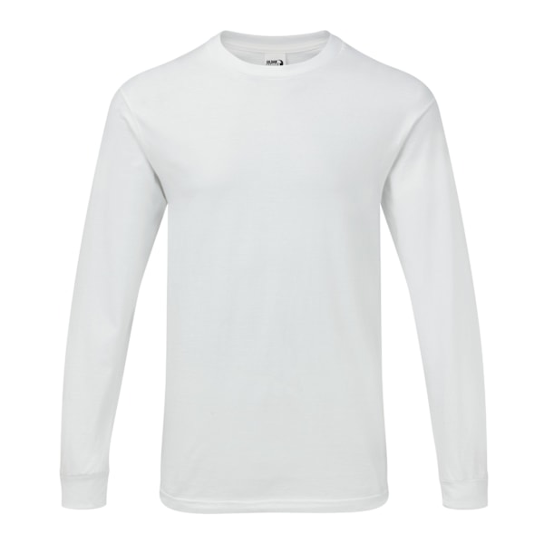 Gildan Herr Hammer Heavyweight Långärmad T-shirt M Vit White M