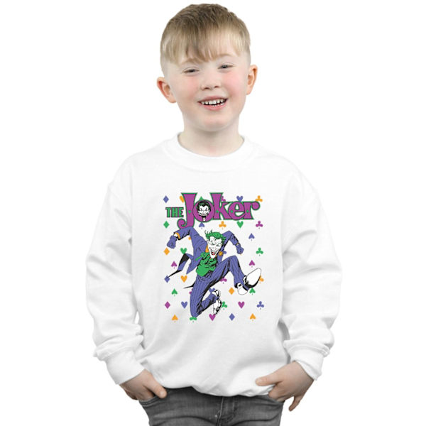 DC Comics Boys Batman Joker Cards Jump Sweatshirt 5-6 år Vit White 5-6 Years