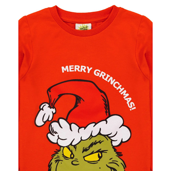 The Grinch Barn/Barn Langbenet Langærmet Julepyjamas Red/White 7-8 Years
