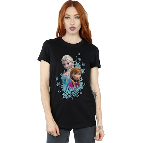 Disney Dam/Damer Frozen Elsa Och Anna Systrar Bomull Pojkvän Black M