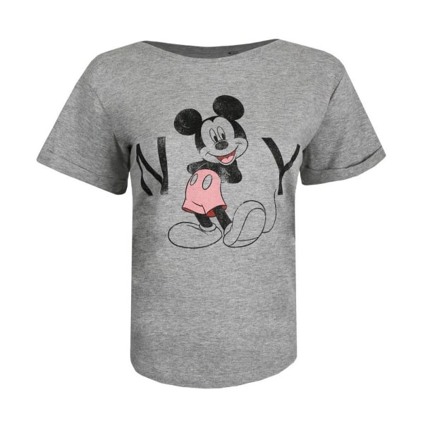 Disney Mickey Mouse New York T-shirt S Vit för dam/dam White S