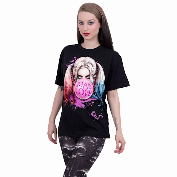 Spiral Direct Unisex Vuxen Mad Love Harley Quinn T-shirt XL Svart Black XL