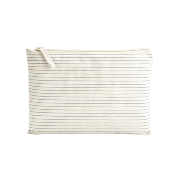 Westford Mill Randig Ekologisk Bomullspåse 20cm x 28cm Grå Grey 20cm x 28cm