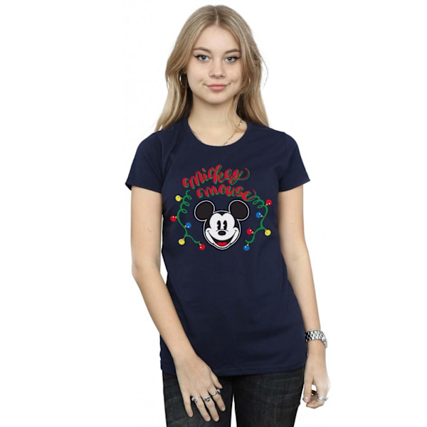 Disney Dam/Kvinnor Musse Pigg Julgrå Ljus Glödlampor Bomull Navy Blue L