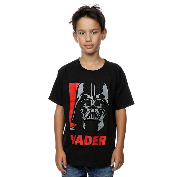 Star Wars Boys Darth Vader Poster Bomull T-shirt 7-8 år Svart Black 7-8 Years