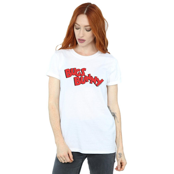 Looney Tunes Dam/Damer Bugs Bunny Namn Bomull Boyfriend T-Shirt M Vit White M